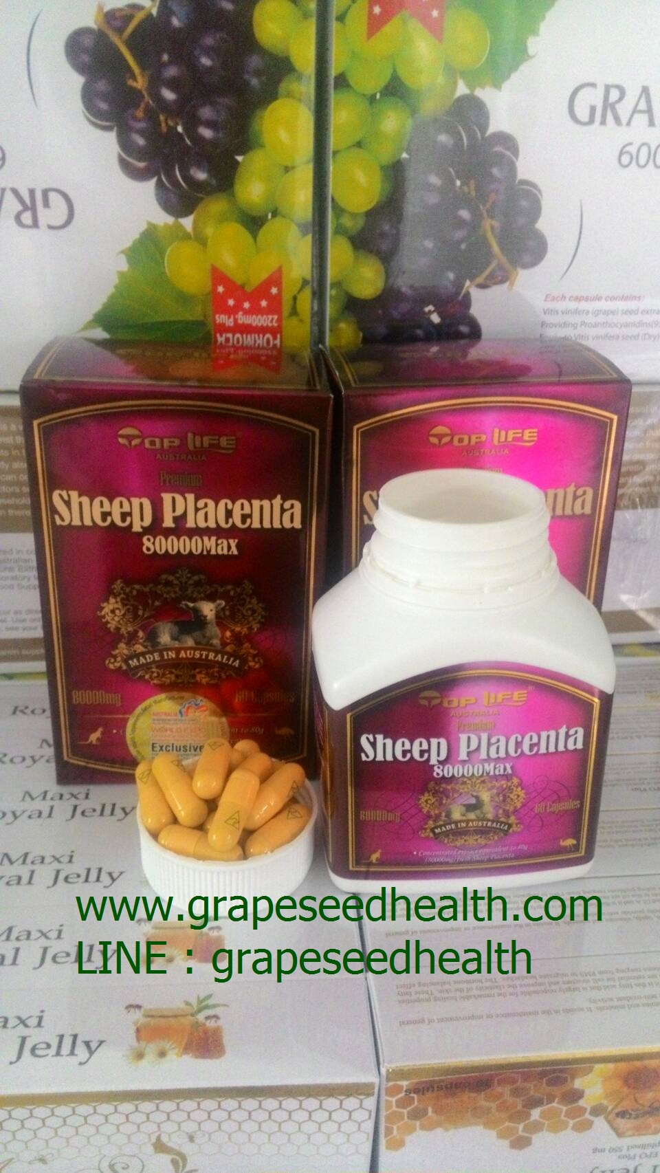 Premium Sheep Placenta Toplife 80000 MG 60 Capsules สารสกัดจากรกแกะที่เข้มข้นที่สุดในขณะนี้ ได้รับรางวัลระดับโลก จากออสเตรเลีย รกแกะบำรุงผิวพรรณหน้าเด้ง กระจ่างใส เน้นลดฝ้ากระ จุดด่างดำ