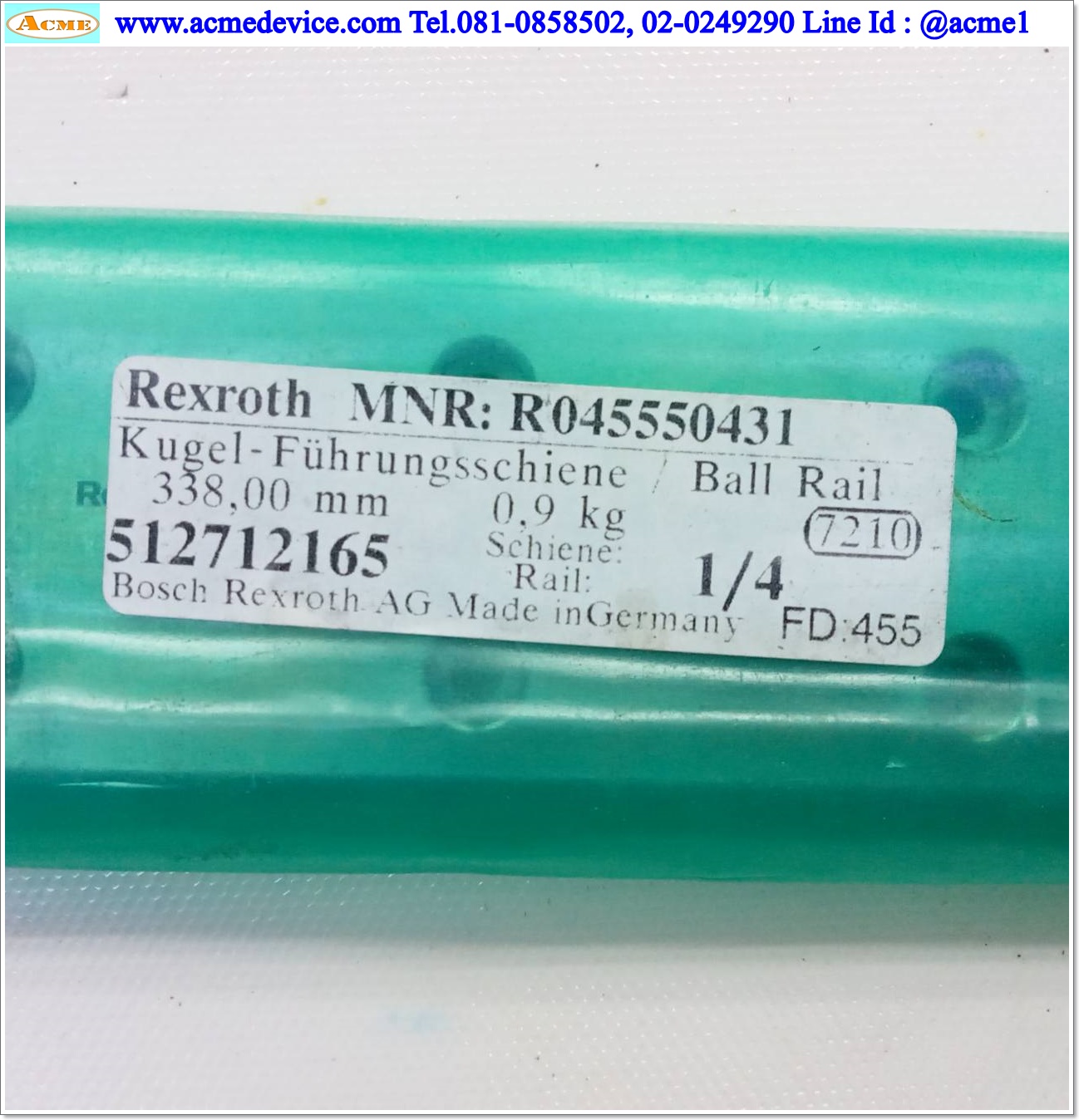 Linear Rail Rexroth รุ่น R045550431, N 7210, ขนาด 42 x 335 mm.