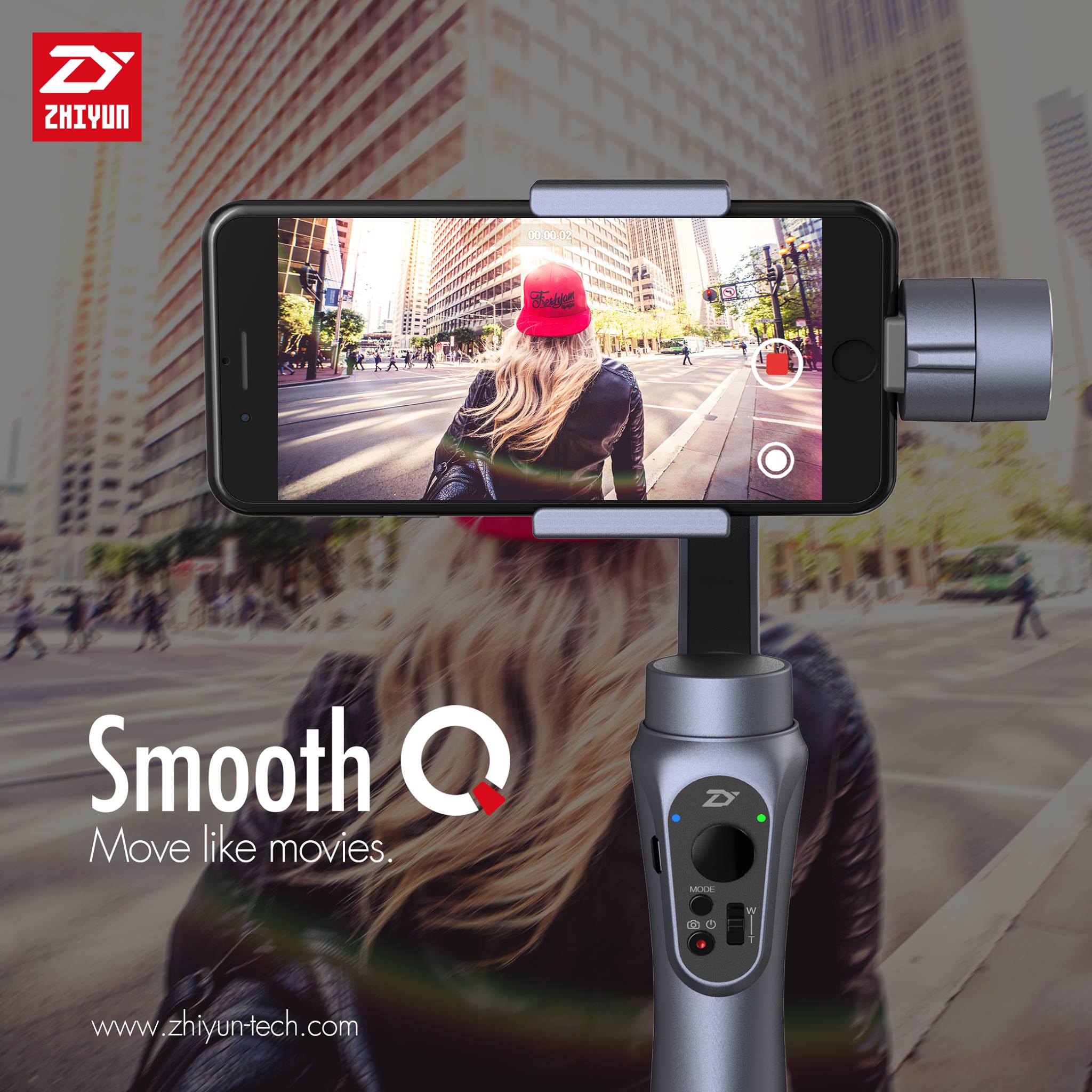 Zhiyun Smooth-Q 3-Axis Handheld Gimbal Stabilizer สำหรับ Smartphone