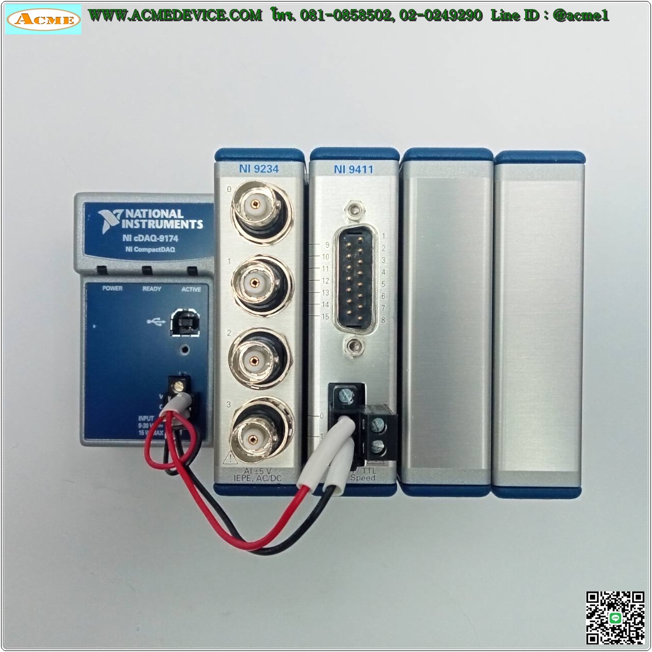 National Instruments รุ่น CDAQ-9174 NI CompactDAQ, NI 9234 4AI +/-5V 24Bit 4CH, NI 9411 6DI +/-5V to 24V 6CH