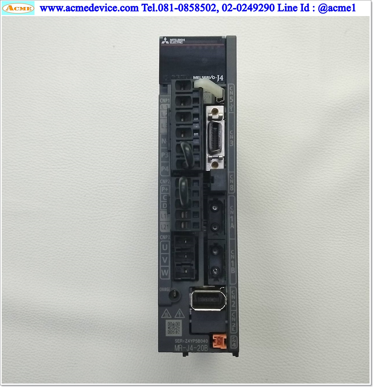 Servo Drive Mitsubishi รุ่น MR-J4-20B & Motor HG-KR23J, 200W
