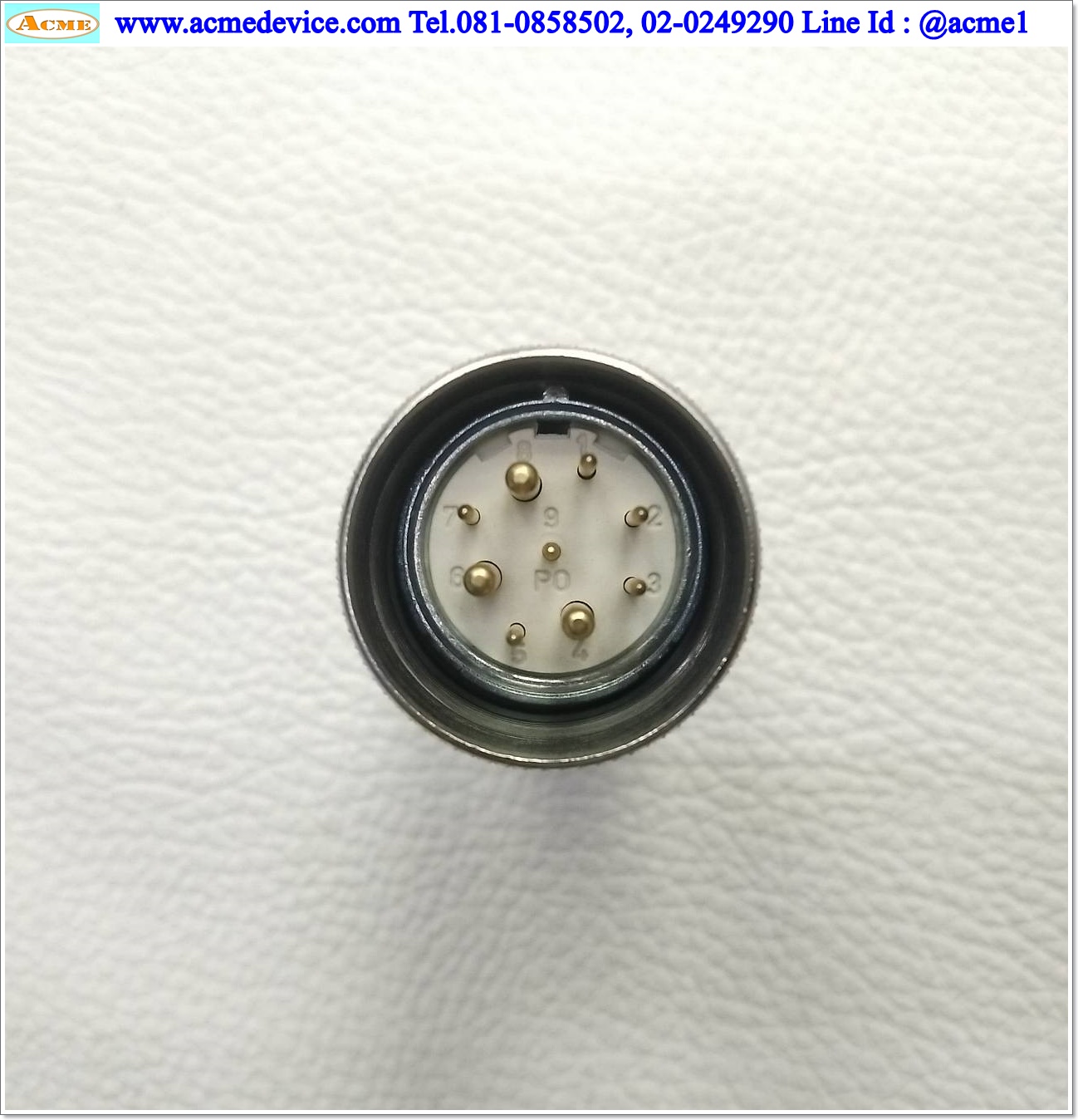 Connector CONINVERS รุ่น RC Series, M23, 9(6+3) Pin,1mm x6, 2mm x3, 8/20A, 150Vac, Solder, (ตัวรับตัวเมีย)