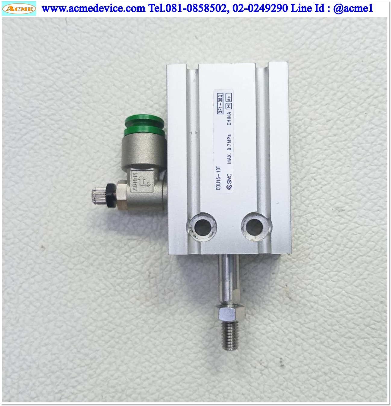 Air Cylinder SMC รุ่น CDU16-10T, Bore 16 mm., Stroke 10 mm, Spring extend