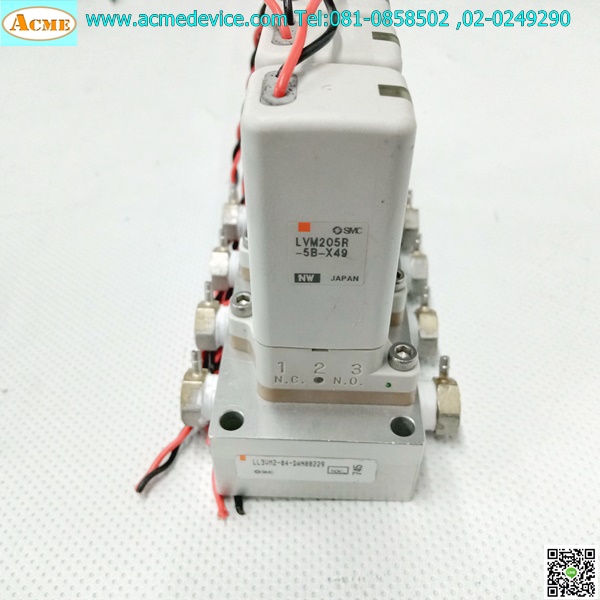 Solenoid Valve SMC รุ่น LVM205R-5B-X49+LL3VM2-04-Dan00229