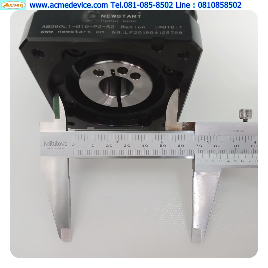 Gear Head Newstart รุ่น AB090L1-010-P2-S2, Ratio 10:1 (เพลาเข้า 19 mm. ออก 22 mm.), for 750w (A)