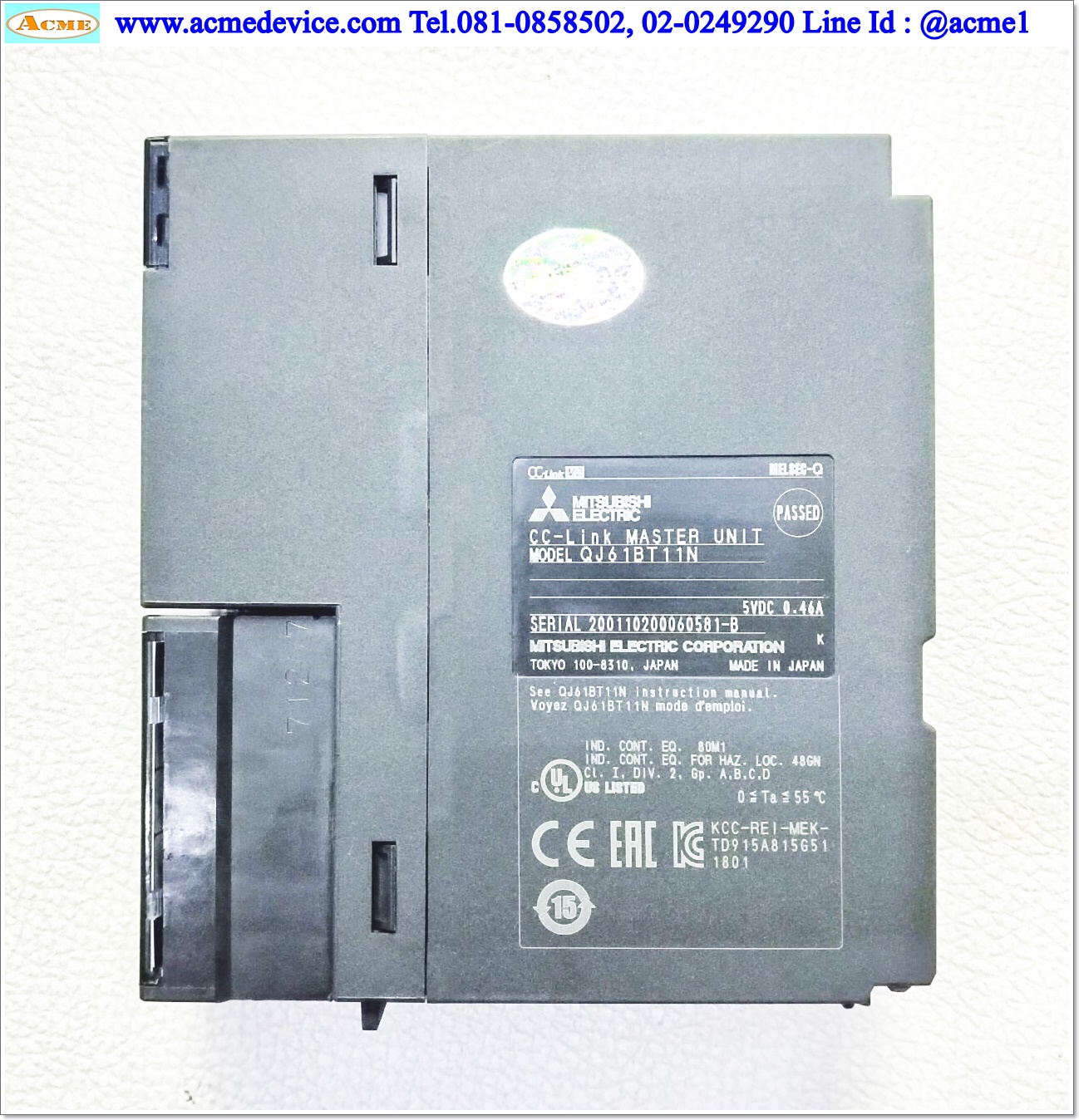 PLC Mitsubishi รุ่น QJ61BT11N, CC-Link Master Unit, Serial 20