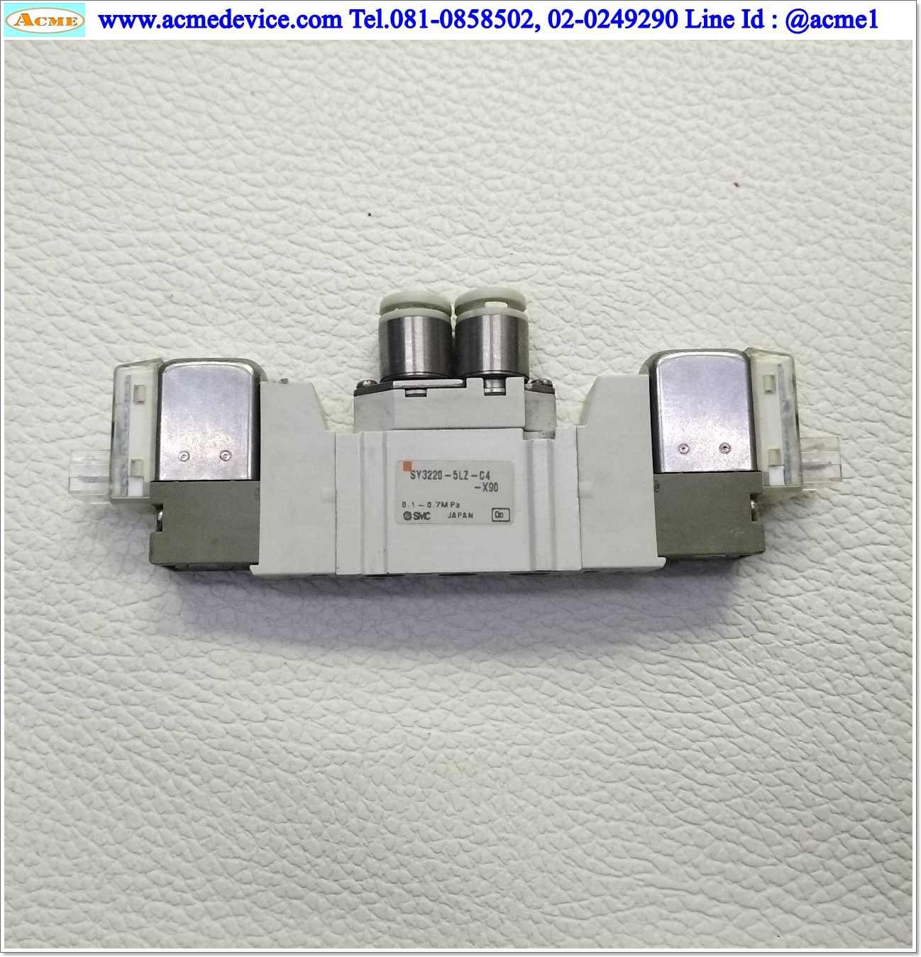 Solenoid Valve SMC รุ่น SY3220-5LZ-C4-X90, 5/2, 2-Position double, Coil 24Vdc