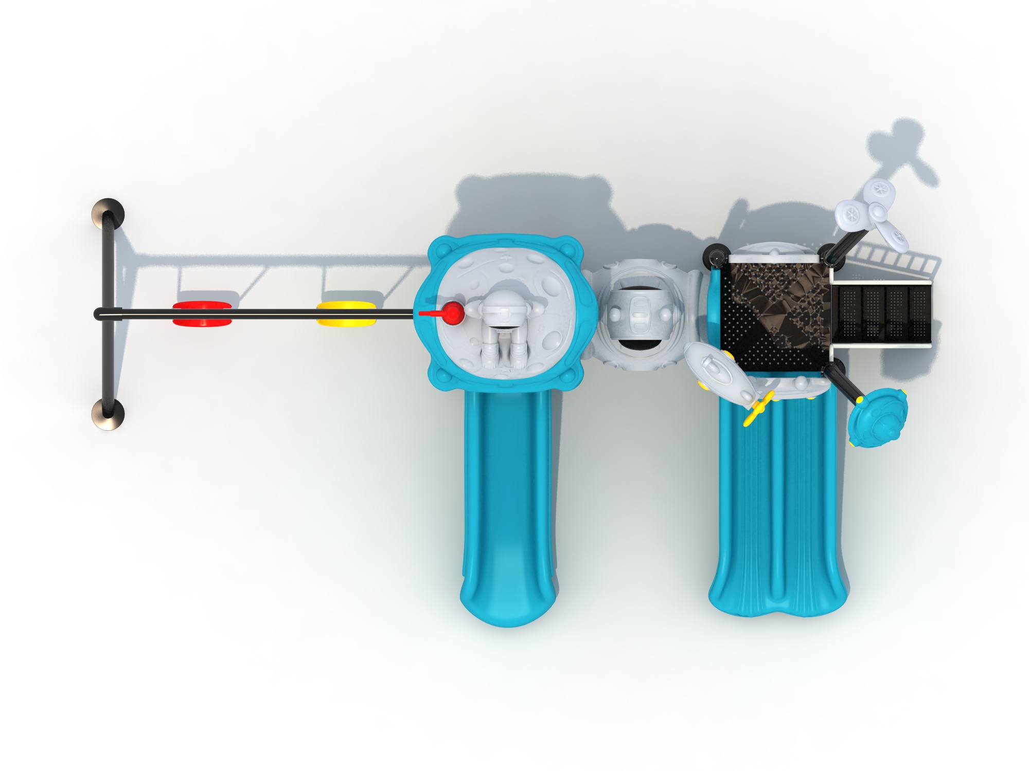 ชุด อวกาศพร้อมชิงช้าพาสนุก เครื่องเล่นสนามกลางแจ้งและในร่มแสนสนุก