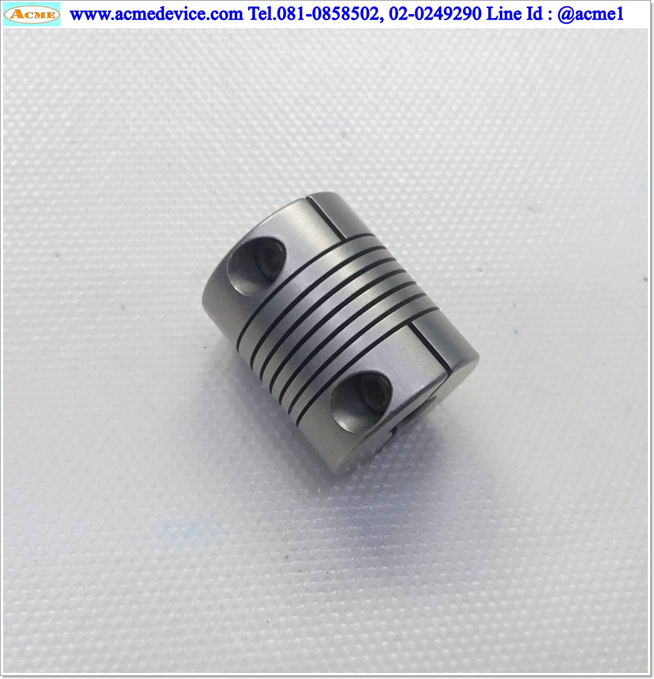 Coupling HELICAL ขนาด ID 6.35/6.35mm, OD 19mm, L 23mm, Stainless