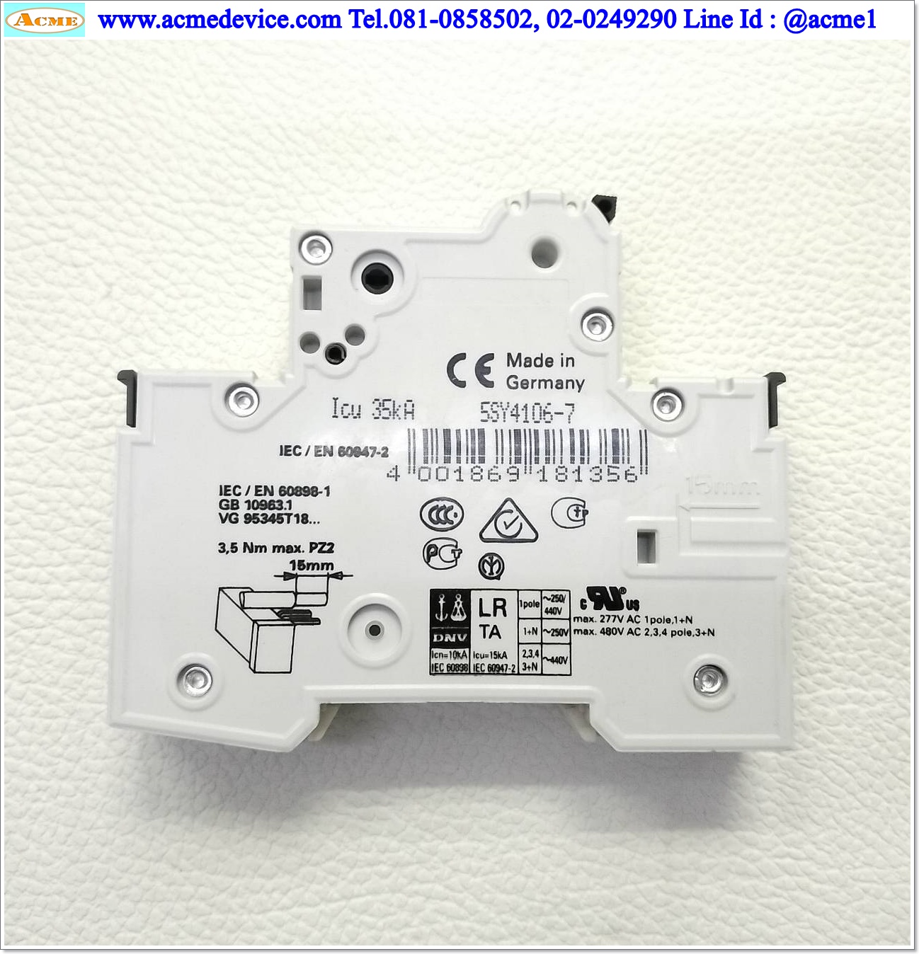 Breaker 1P Siemens รุ่น 5SY4106-7, 6A