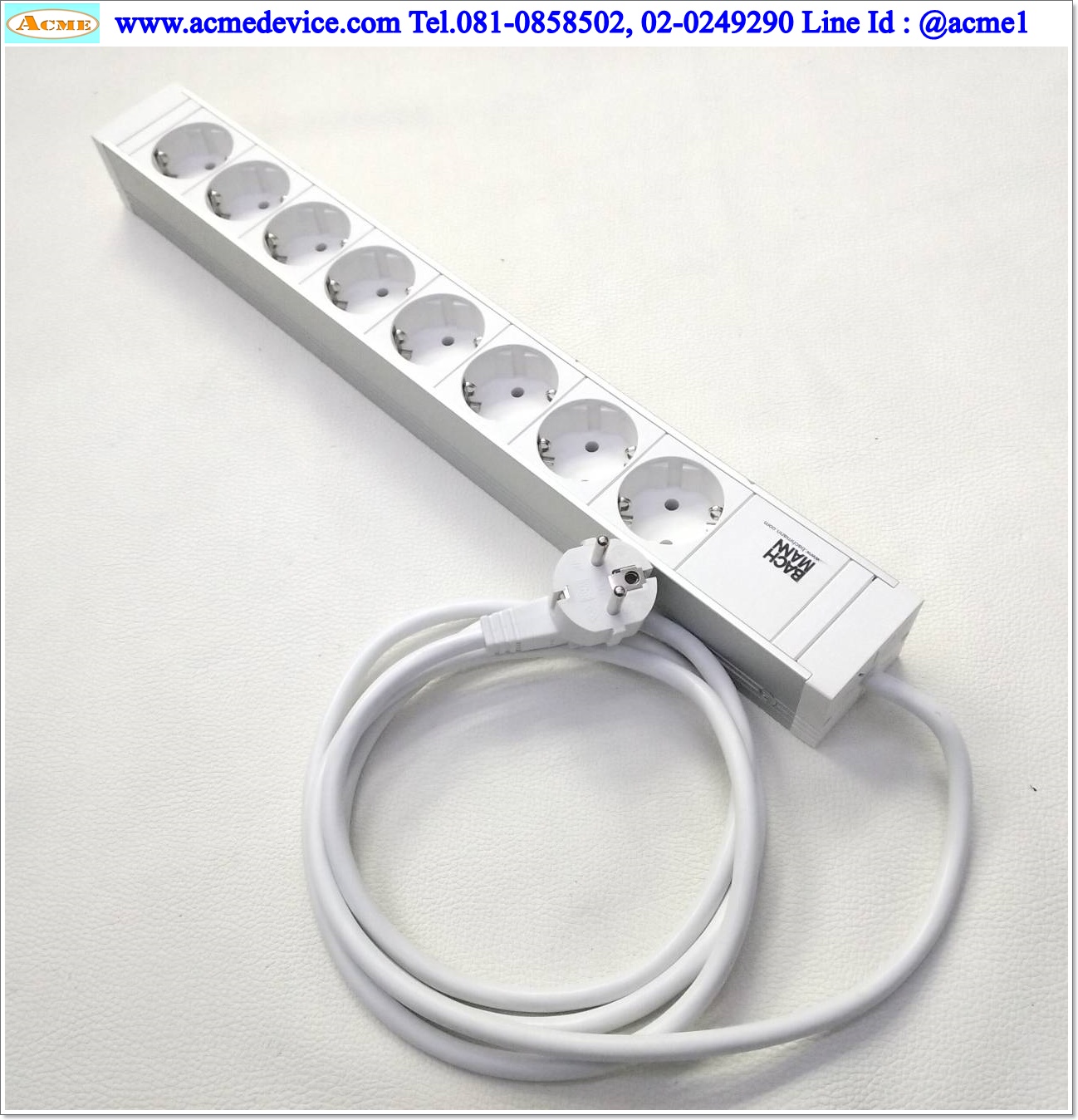 Power Strip Bachmann รุ่น 333.001, 8-hole