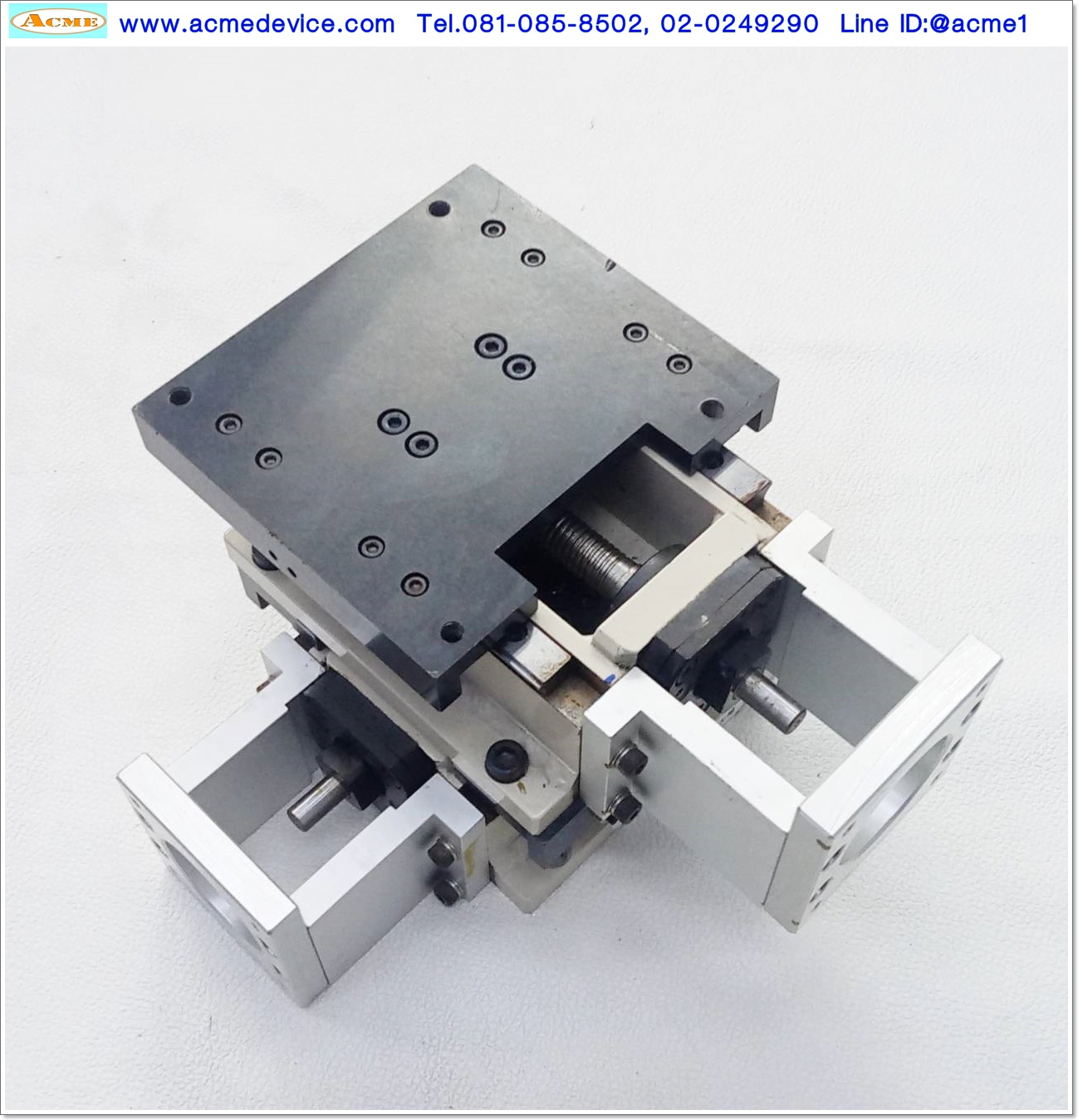 แกนสําเร็จรูป Reed Screw XY ??? รุ่น ???, แกน XY ขนาด 120mm x 185mm, Stroke 50mm, Pit 4mm, แกนโต 12 mm
