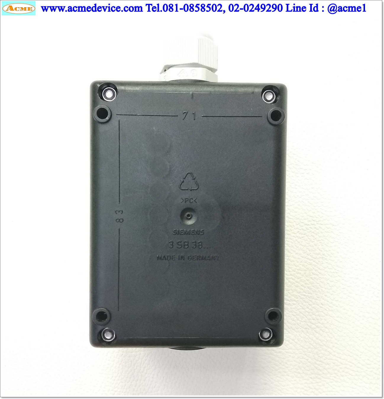 กล่องสวิตช์ Siemens รุ่น 3SB3802-0AA3, 3SB3420, 24Vdc, Enclosure