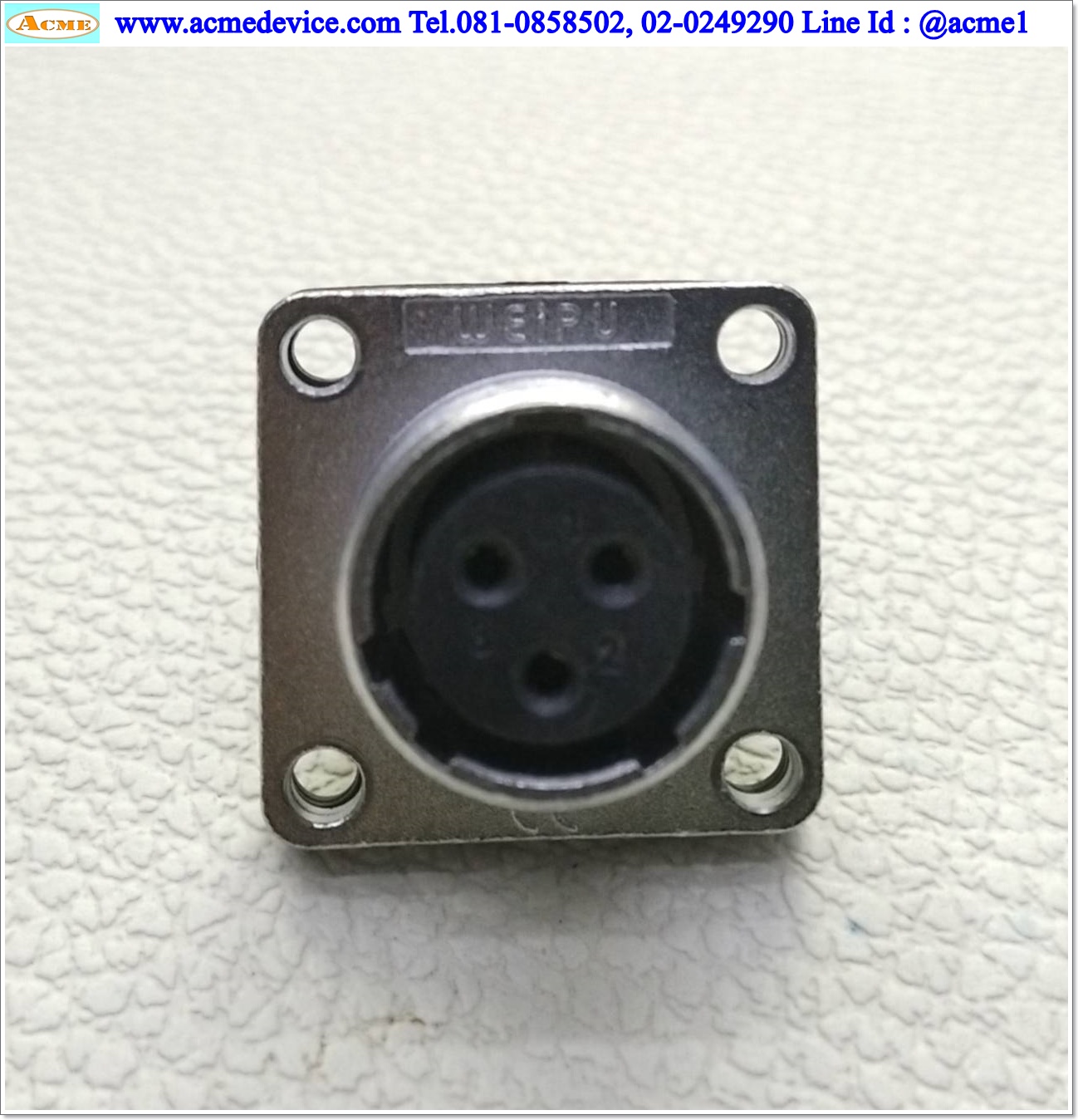 Connector Weipu รุ่น WS20J3TQ+WS20K3Z, 3 Pin (ผู้-เมีย)