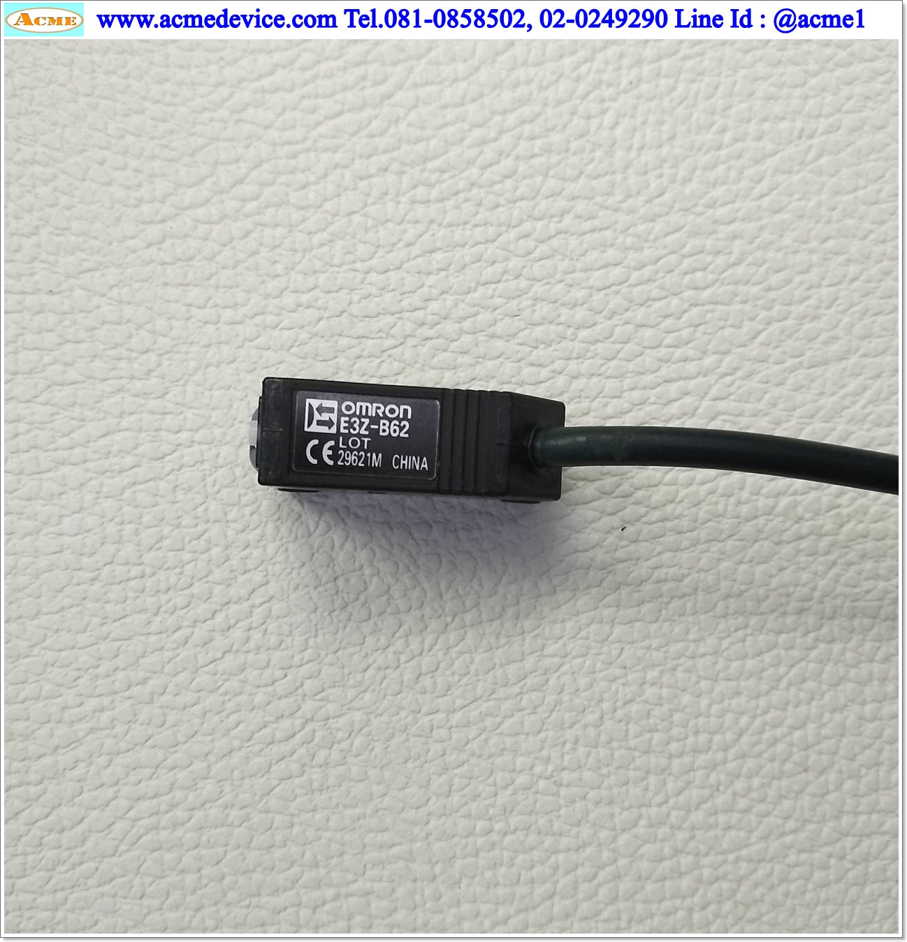Photoelectric Omron รุ่น E3Z-B62, ระยะ 0.5 to 2M, NPN, Light-ON/Dark-ON (ชนิดแผ่นสะท้อน)