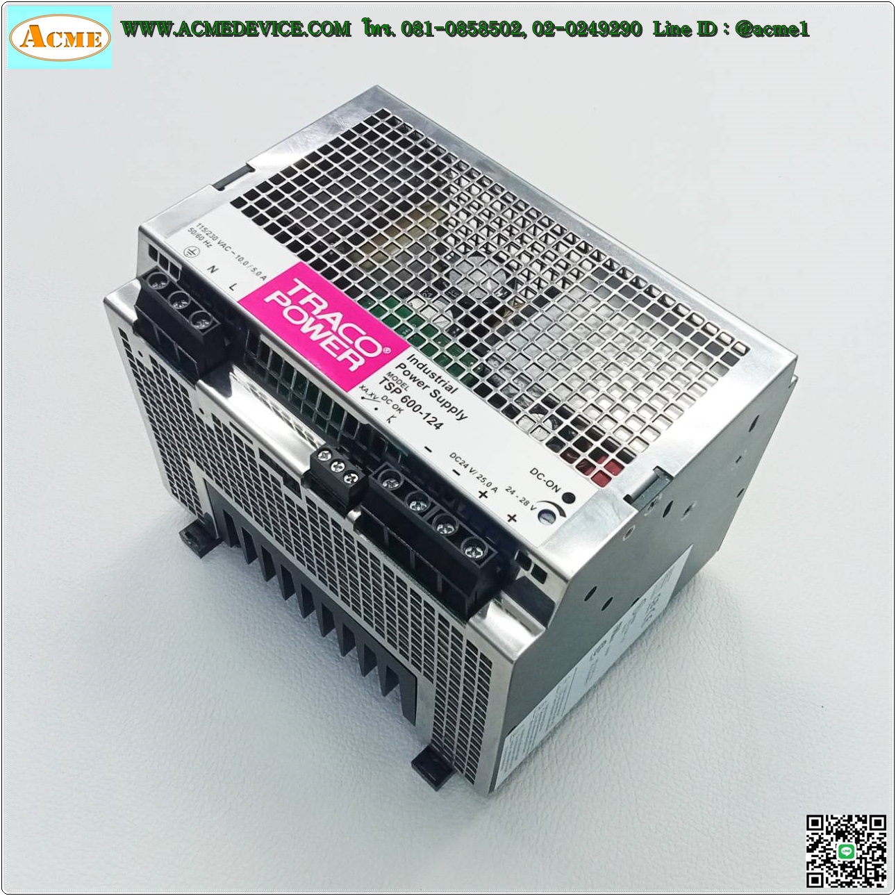 Power Supply Traco Power รุ่น TSP 600-124, Output 24Vdc, 25A, 600W