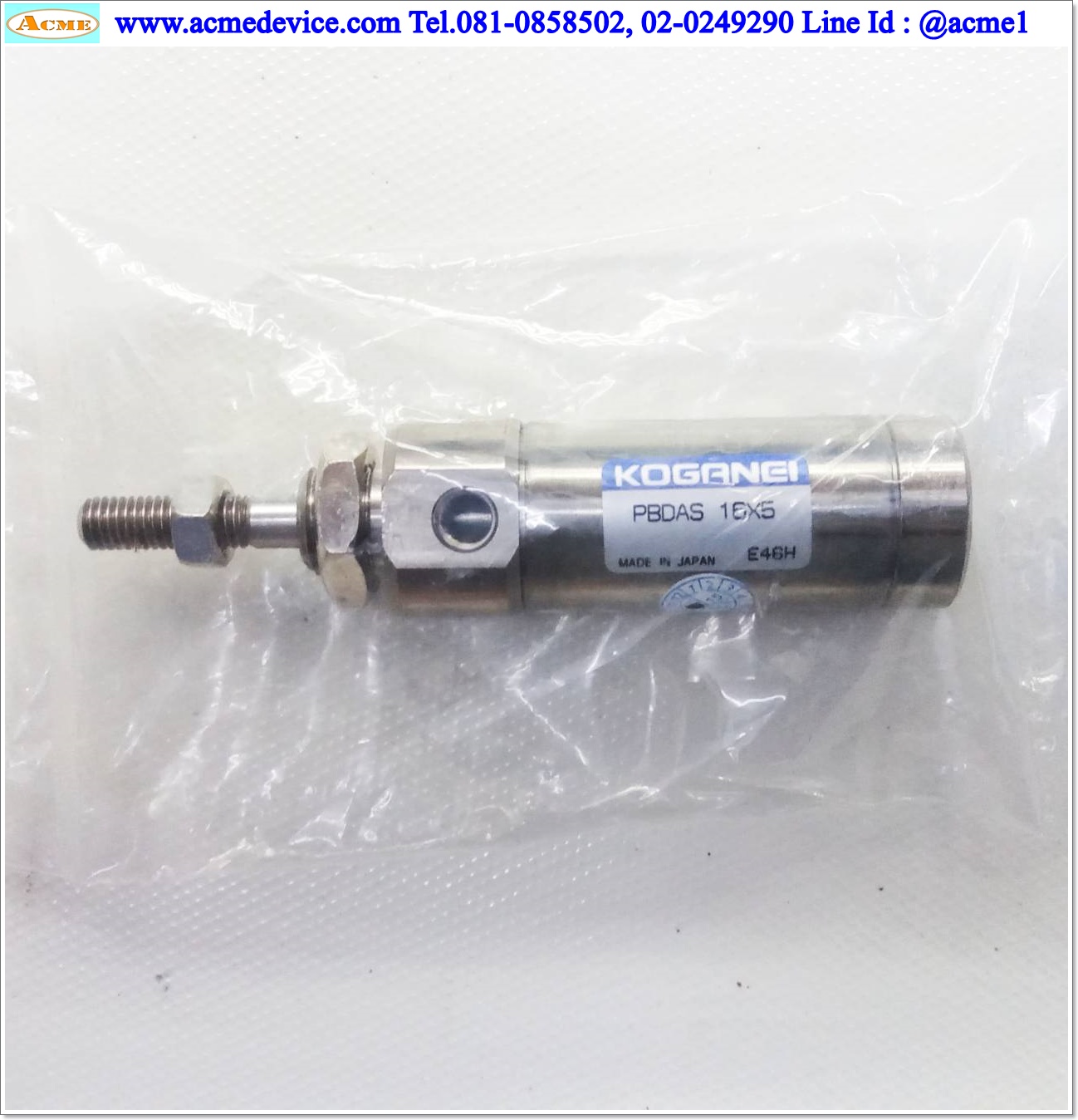 Air Cylinder Koganei รุ่น PBDAS16X5, Bore 16 mm., Stroke 5 mm.