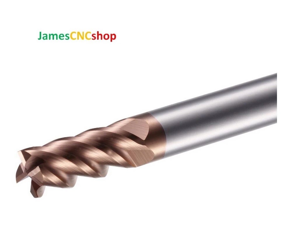 1PC 4 ฟัน HRC 55เครื่องกลึง CNC Endmill Bits ทังสเตนสแตนเลสสตีลเครื่องจักรกลโลหะผสมโลหะทำงานคาร์ไบด์มิลลิ่งเครื่องตัด