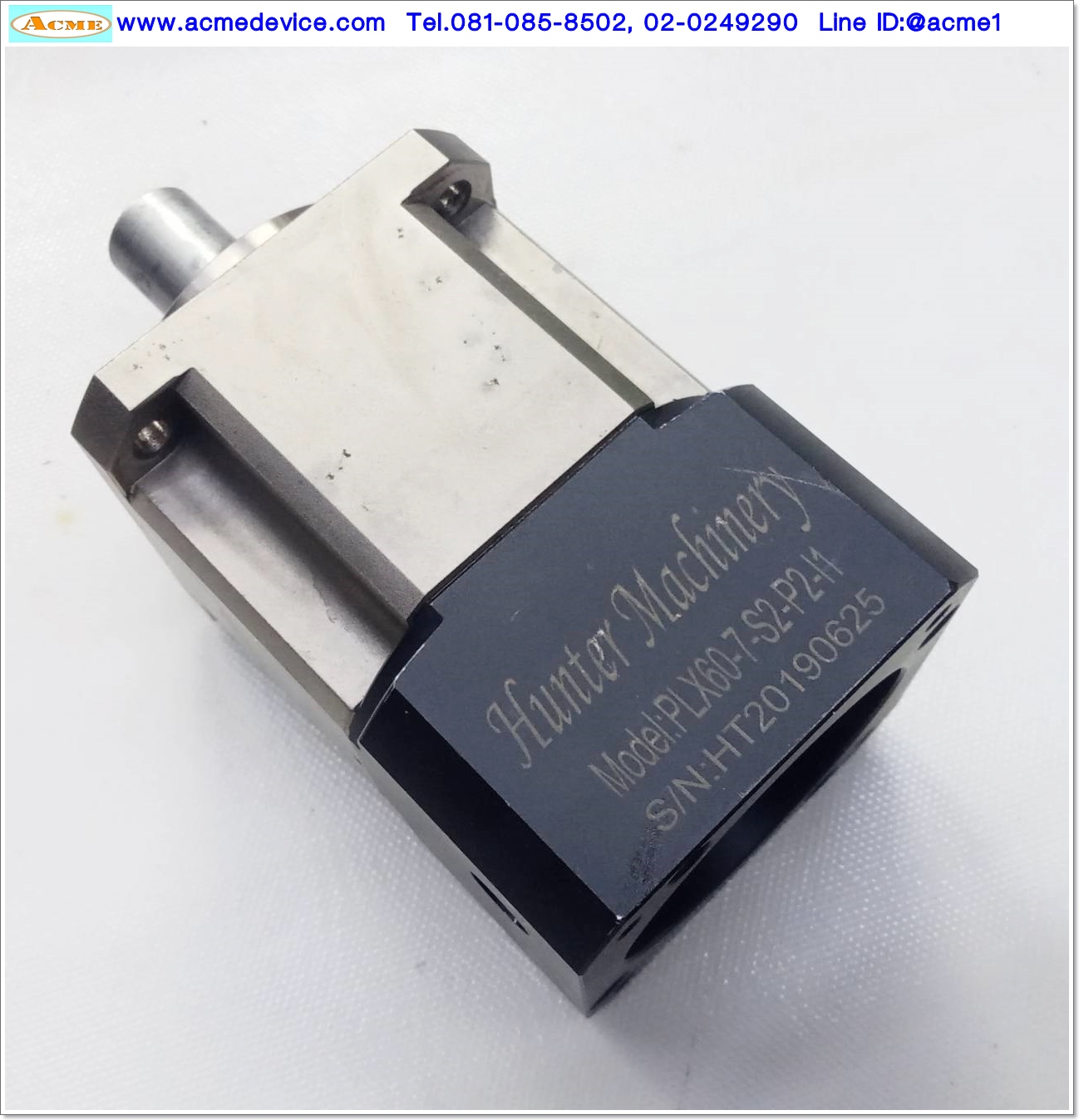 Gear Head Hunter Machinery รุ่น PLX60-7-S2-P2-I1, Ratio 7:1, (เพลาเข้า 14mm, ออก 16mm), for 200W, 400W