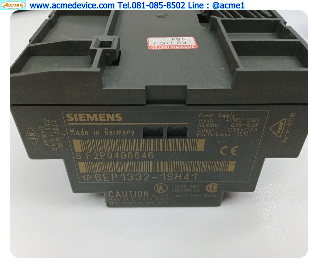 Power Supply Siemens รุ่น 6EP1332-1SH41, Output 24V, 2.5A , 60W