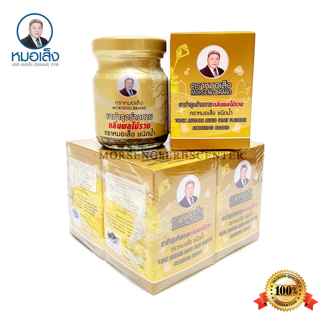 ยาบำรุงร่างกายกลิ่นผลไม้รวม ตราหมอเส็ง - ของแท้ 100%