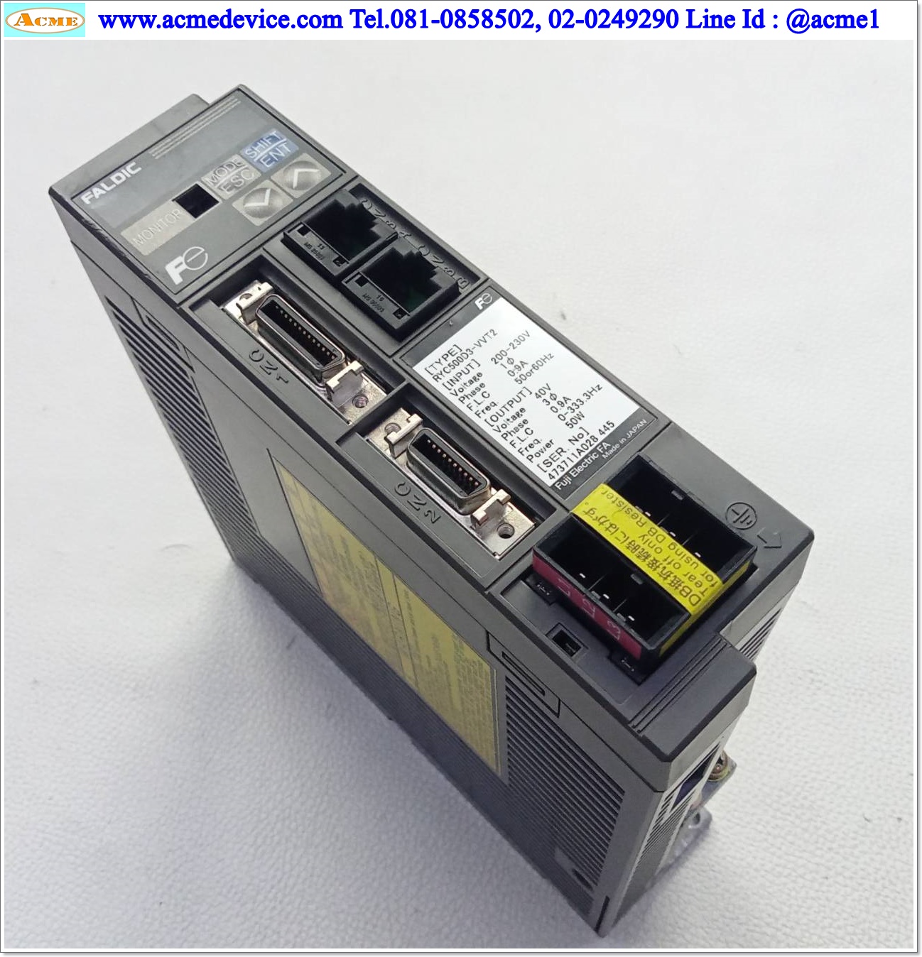 Servo Drive Fuji รุ่น RYC500D3-VVT2, 50W