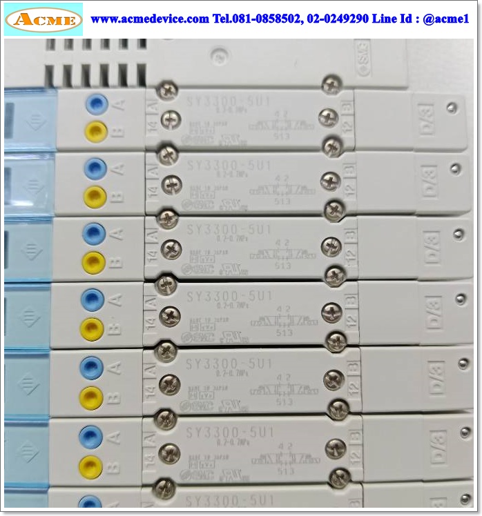 Solenoid Valve SMC รุ่น SY3300-5U1(8) + CC-Link EX260-SMJ1, Double Coil, 24Vdc