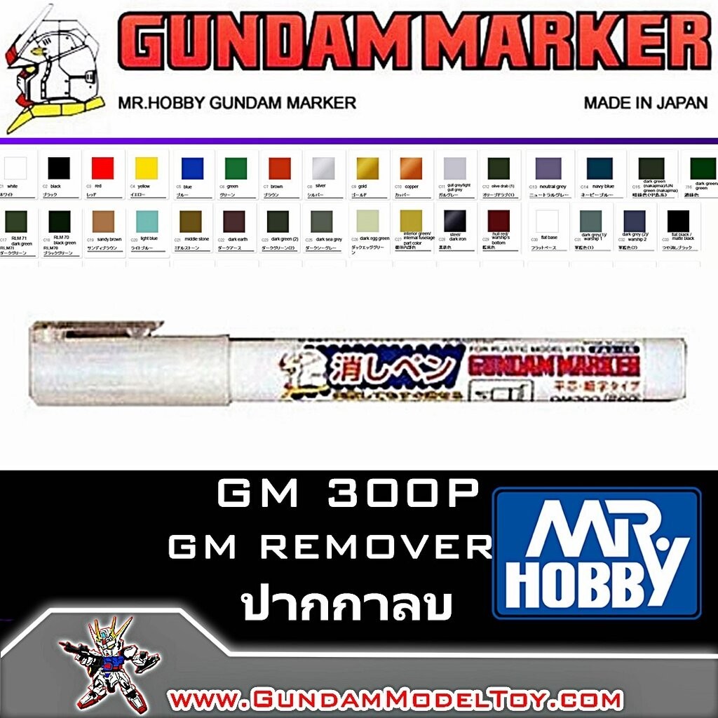 GM300P GUNDAM MARKER REMOVER ปากกาลบ เครื่องมือ อุปกรณ์ต่อโมเดล กันดั้ม กันพลา