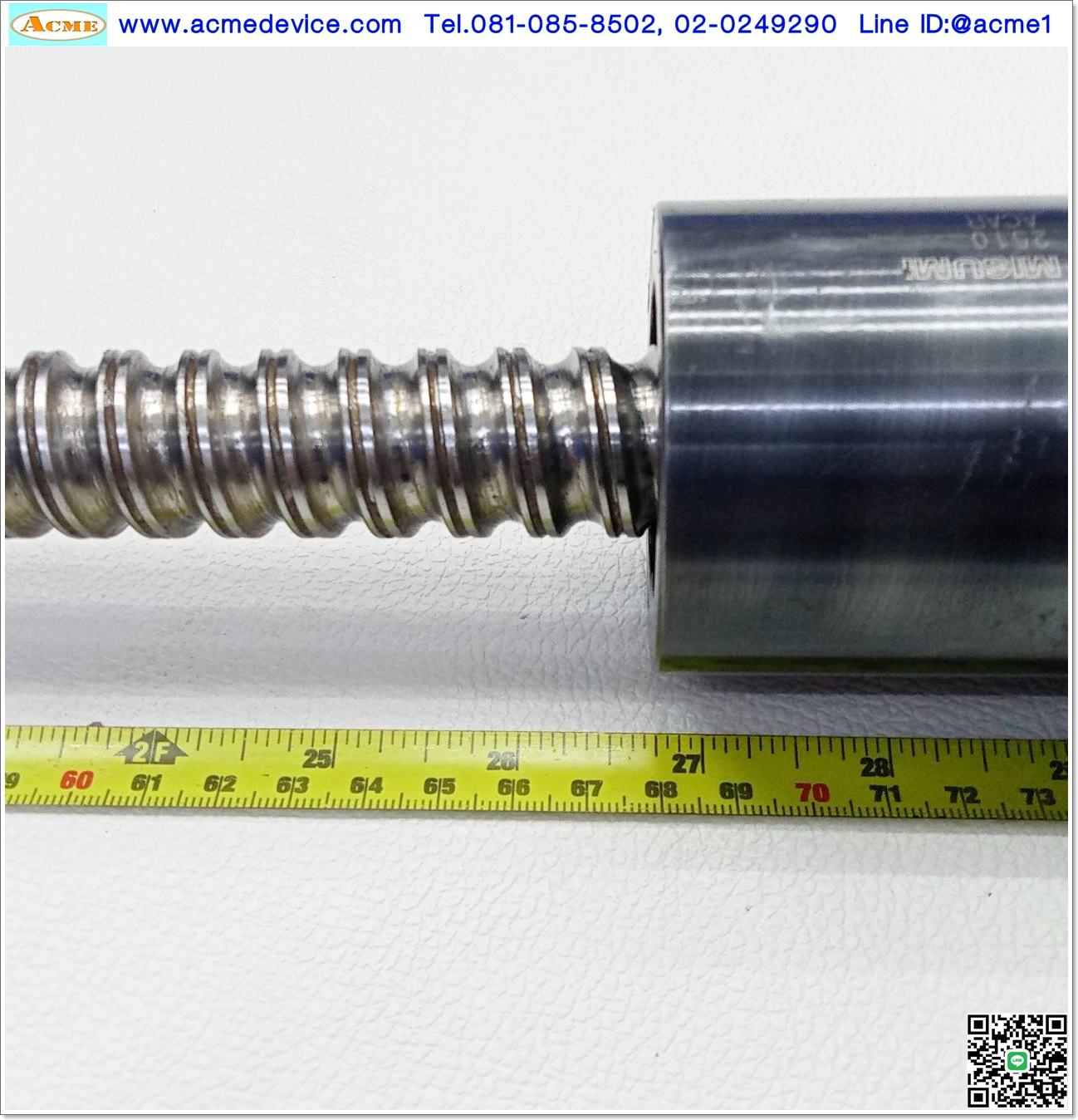 Ball Screw Misumi รุ่น 2510, เพลาโต 25 mm, ยาว 900 mm, Stroke 680 mm, Pit 10 mm
