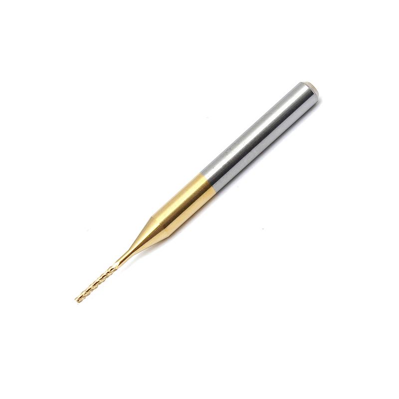 01ดอกกัด PCB เคลือบไทเทเนียม 0.8 mm 10 PCS Tungsten Carbide Router Tool, Milling Metal Bushing