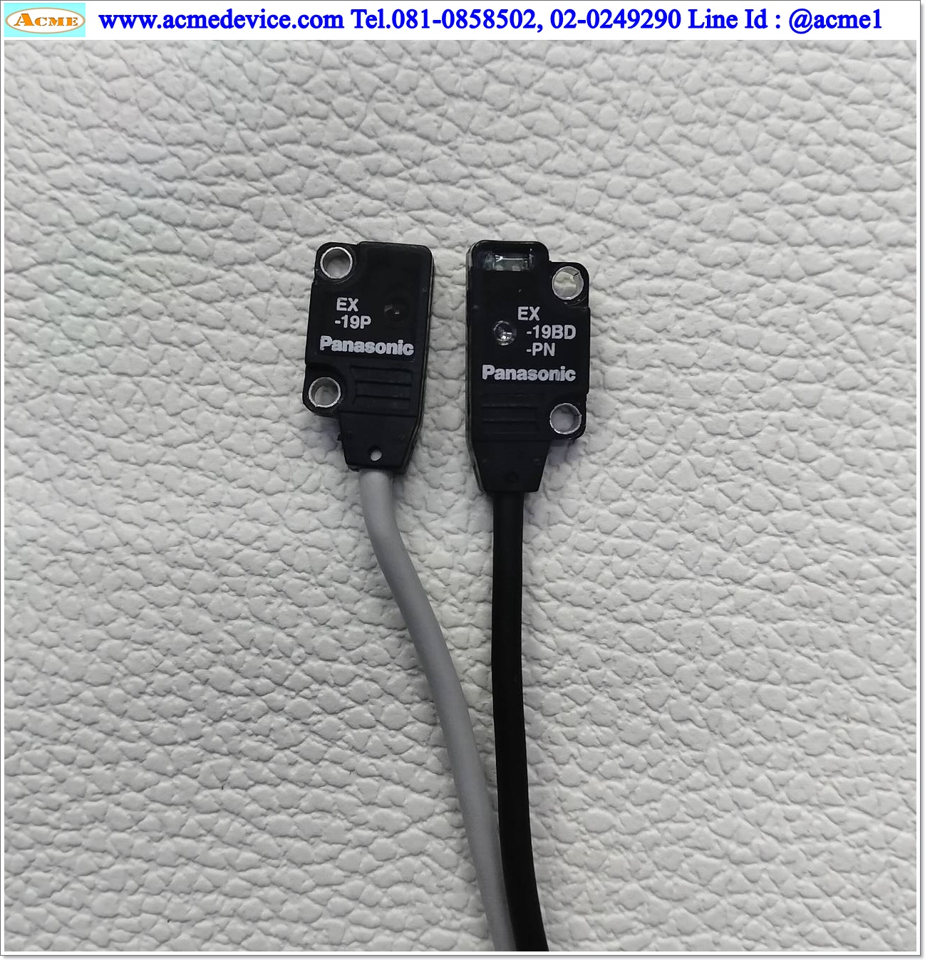 Photoelectric Panasonic/SUNX รุ่น EX-19BD-PN + EX-19P, ระยะ 1M, Dark-ON, PNP, (รับ-ส่งด้านหน้า)