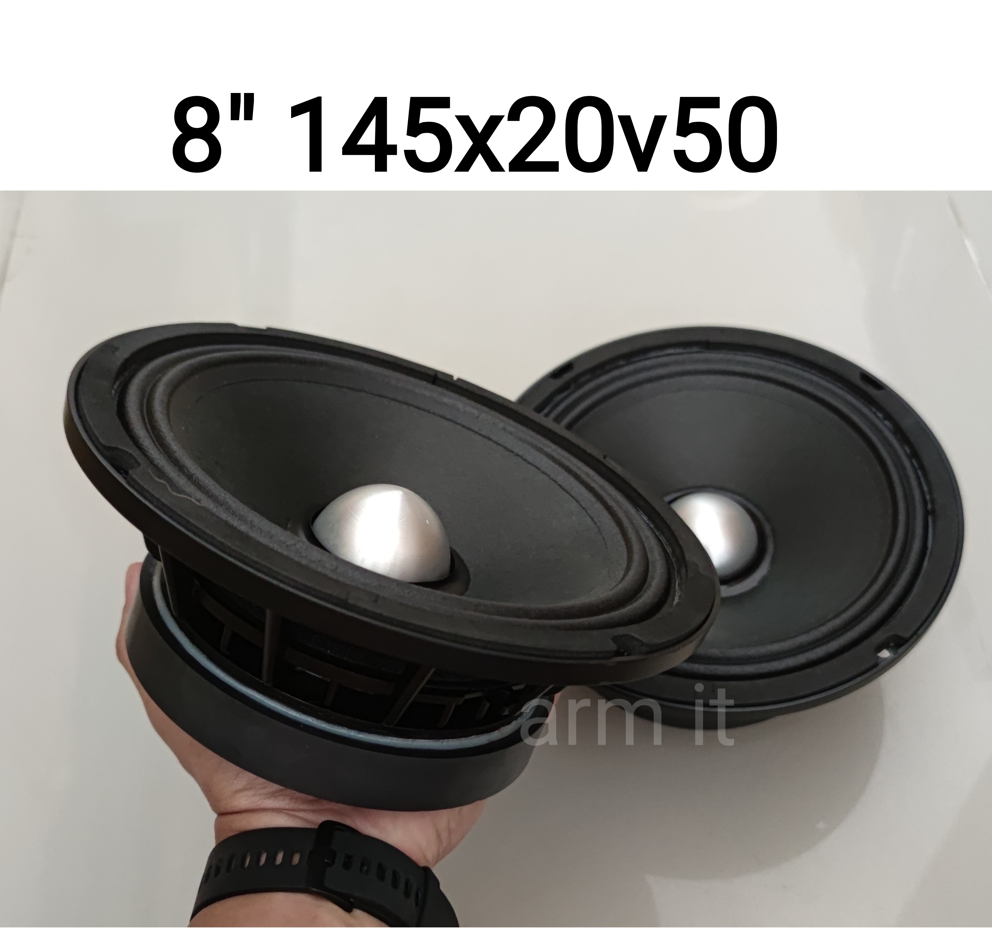 8"145v50.5 หัวเฟสปัก (2ดอก) โครงหล่อ สีดำ สวยดุ