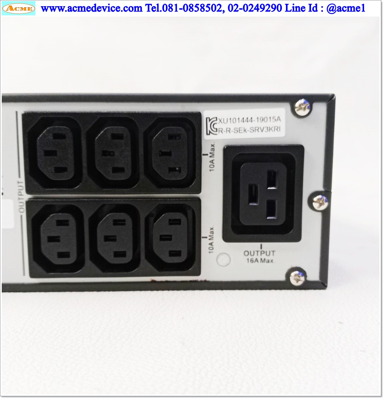 UPS APC รุ่น SRV3KRI, Input 220Vac-240Vac, Out 230Vac, UPS On-Line, Capacity 3000VA/2400W, ไม่มี battery (แบตเตอรี่ 72V 9AH)