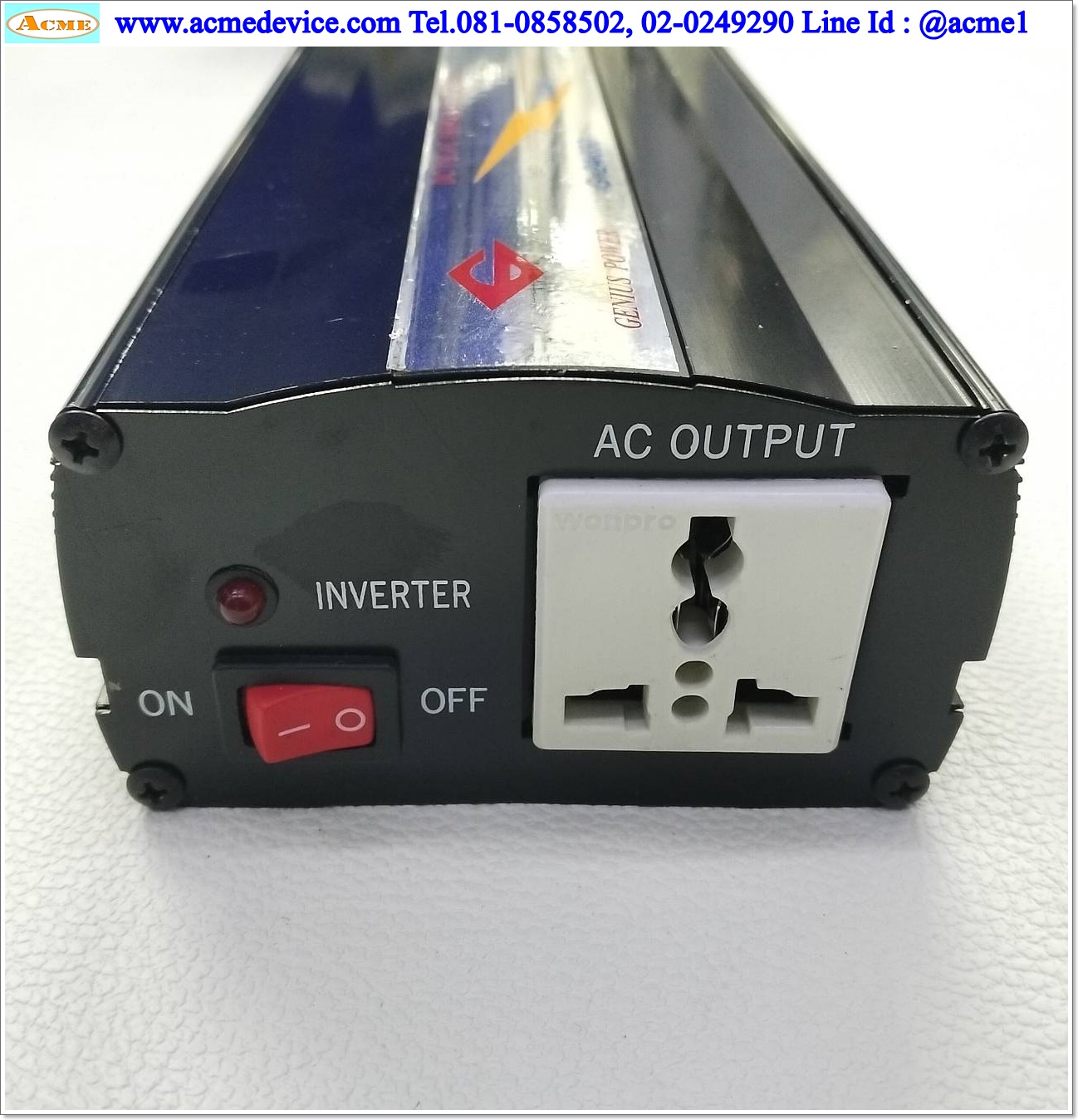 Inverter Genius Power รุ่น G-24-030, Input 24Vdc, Output 220Vac, 300W
