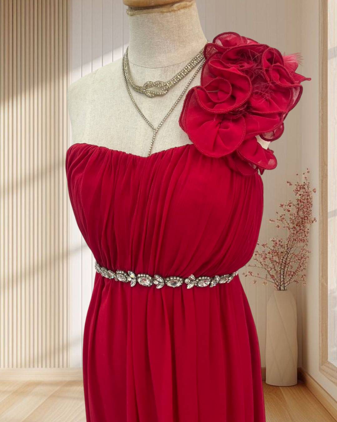 ราตรียาวสีแดงเลือดหมู(ฟรีไซส์)