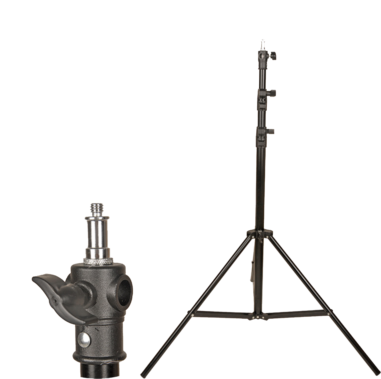 ขาตั้งแฟลช ไฟต่อเนื่อง ไฟสตูดิโอ ระบบโช๊คลม ความสูง 280 cm. ราคาถูก