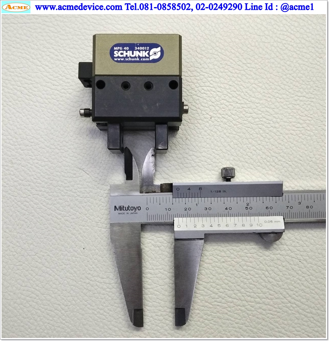 Gripper Schunk รุ่น MPG 40, 340012, Stroke 6 mm, ขนาด 40 x 26 x 39 mm