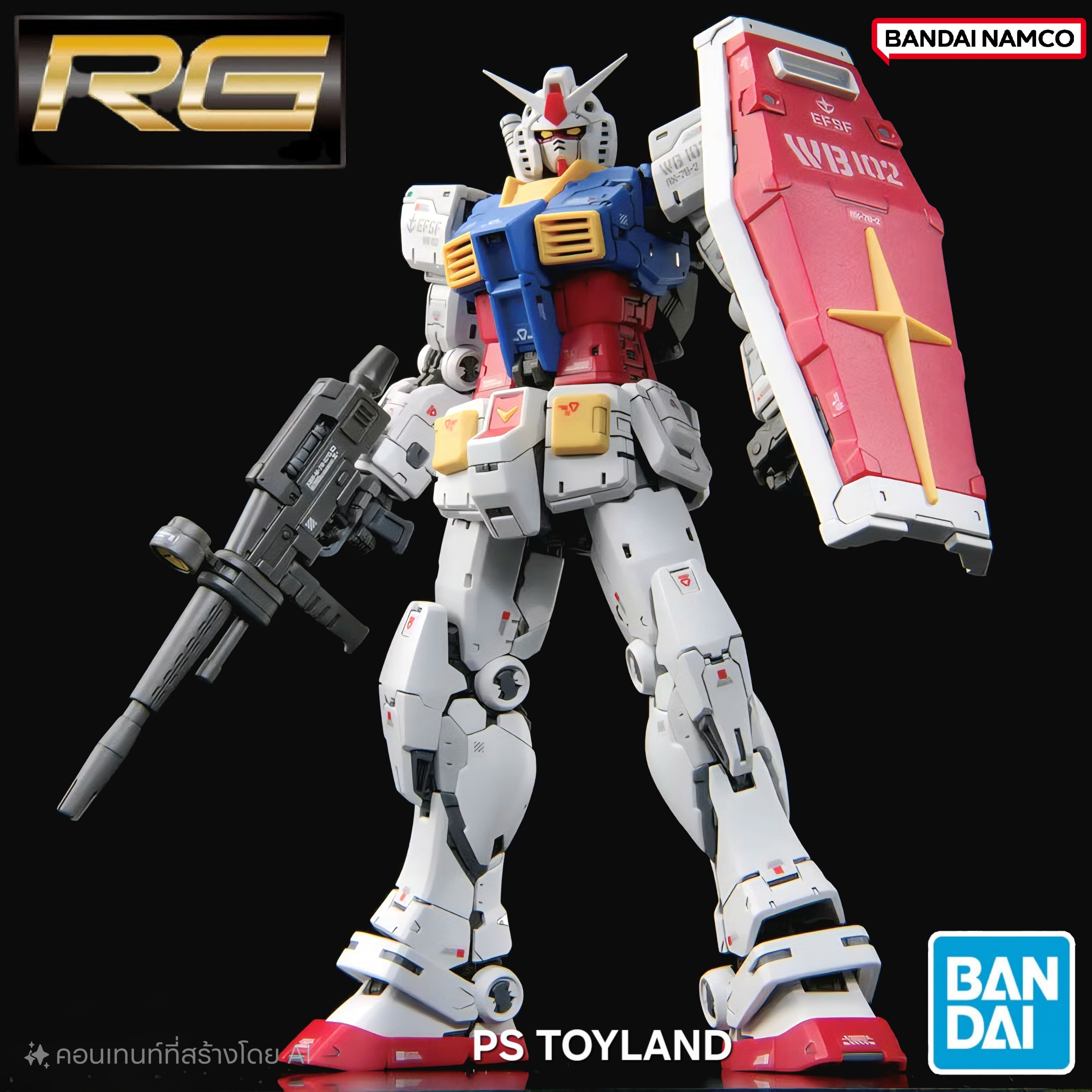 BANDAI RG RX-78-2 GUNDAM VER 2.0 โมเดล กันดั้ม กันพลา PS TOYLAND