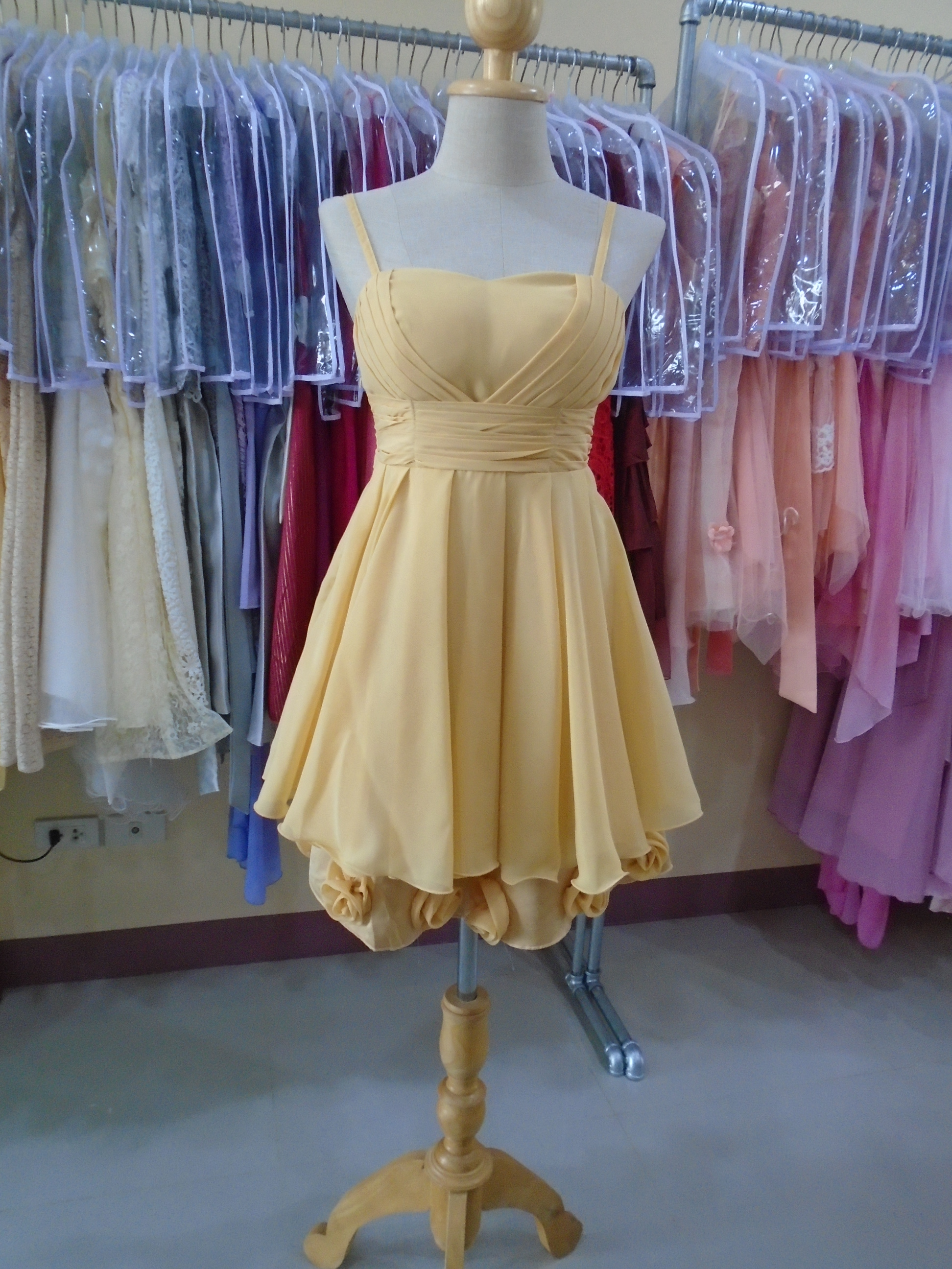 ราตรีสั้นสีเหลืองทอง(ฟรีไซส์)