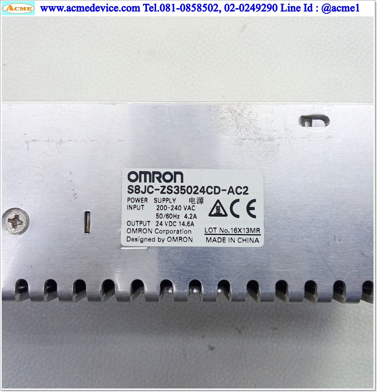 Power Supply Omron รุ่น S8JC-ZS35024CD-AC2, Output 24V, 14.6A, 350W