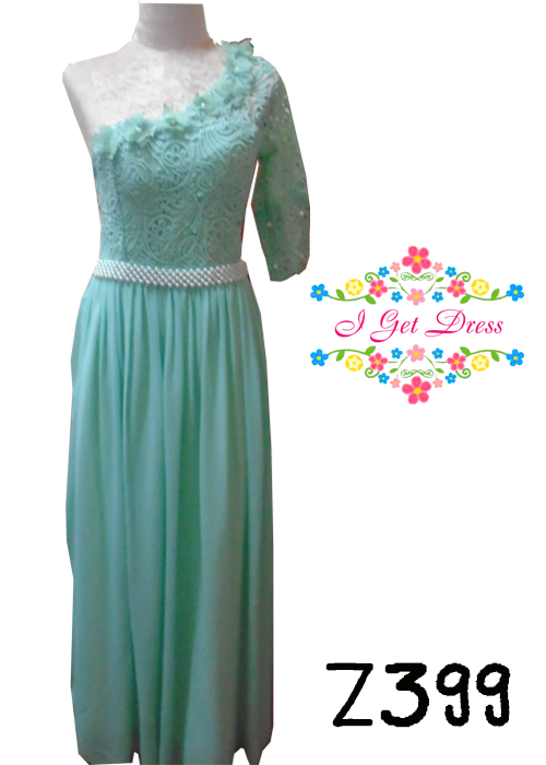 ราตรียาวสีเขียวมิ้น(ฟรีไซส์)