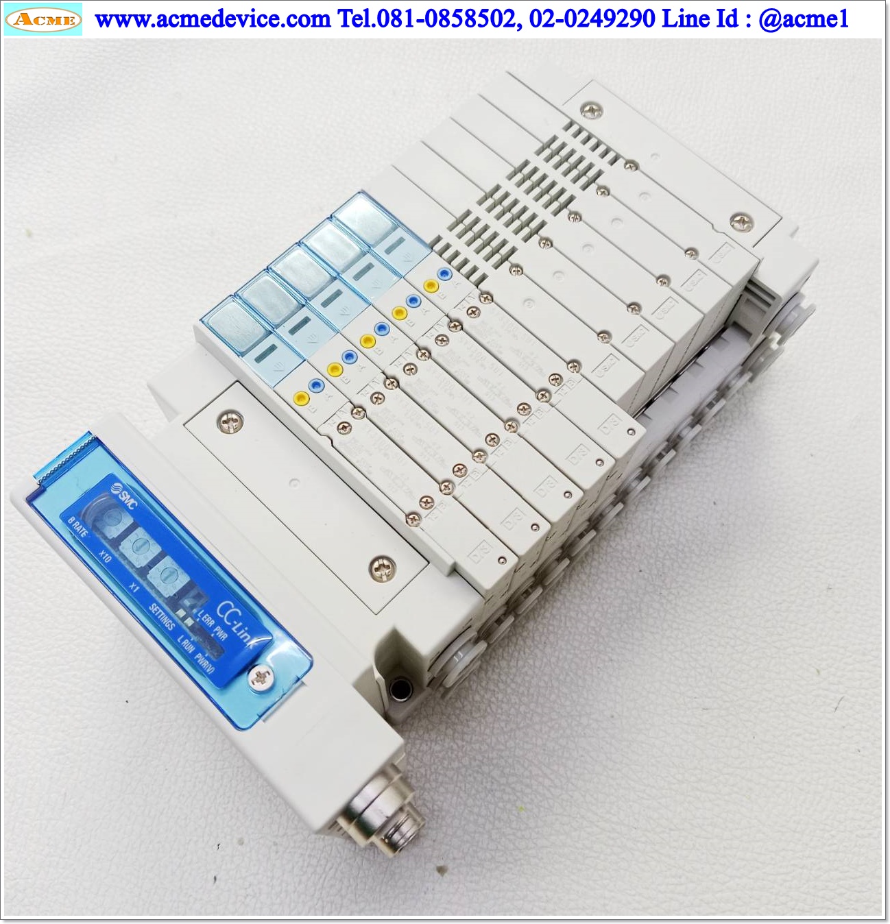 Solenoid Valve SMC รุ่น SY3300-5U1(5) + CC-Link EX260-SMJ1, Double Coil, 24Vdc