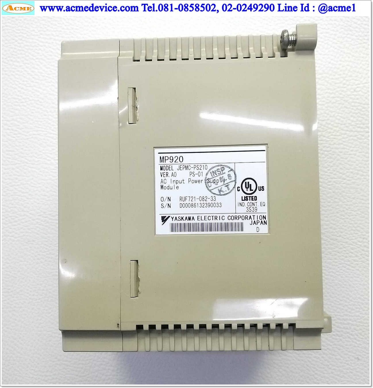 MP920 Yaskawa รุ่น JEPMC-PS210, PS-01, 24VDC, Power Supply Module