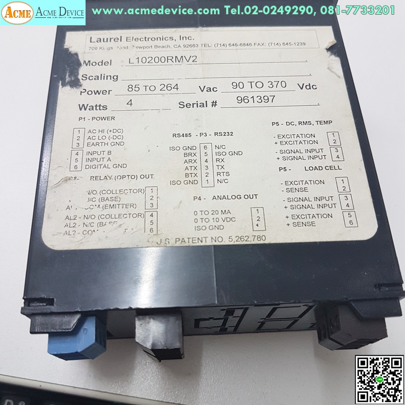 Voltmeter Laurel รุ่น L10200RMV2 (มือสอง)