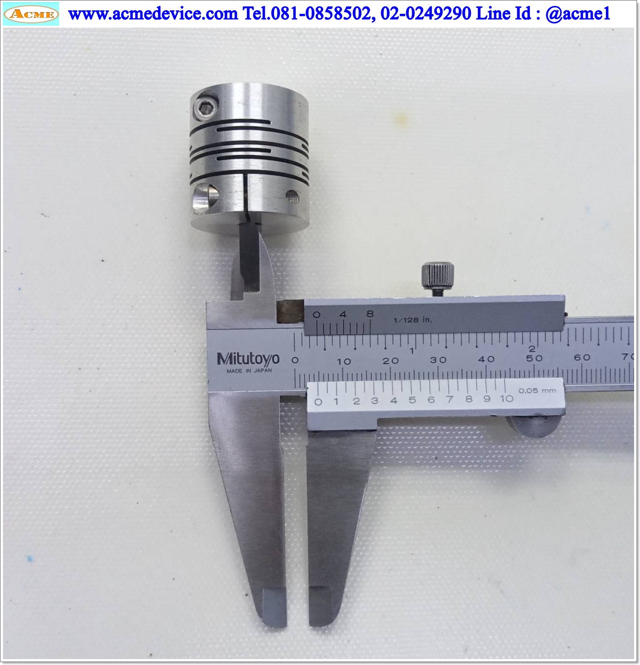 Coupling ขนาด ID 4.75/6.35mm, OD 25mm, L 26mm, Slit Coupling