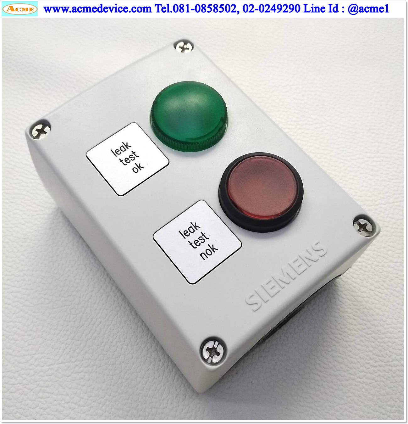 กล่องสวิตช์ Siemens รุ่น 3SB3802-0AA3, 3SB3420, 24Vdc, Enclosure