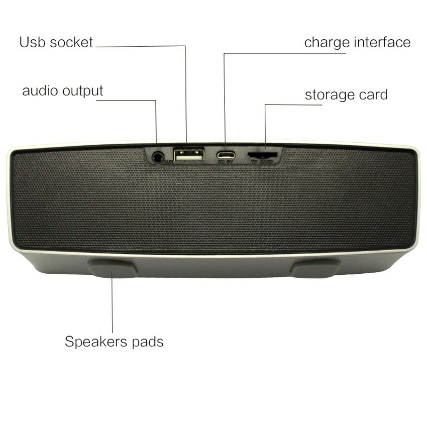 ลำโพงบลูทูธ (bluetooth) S815 สีทอง