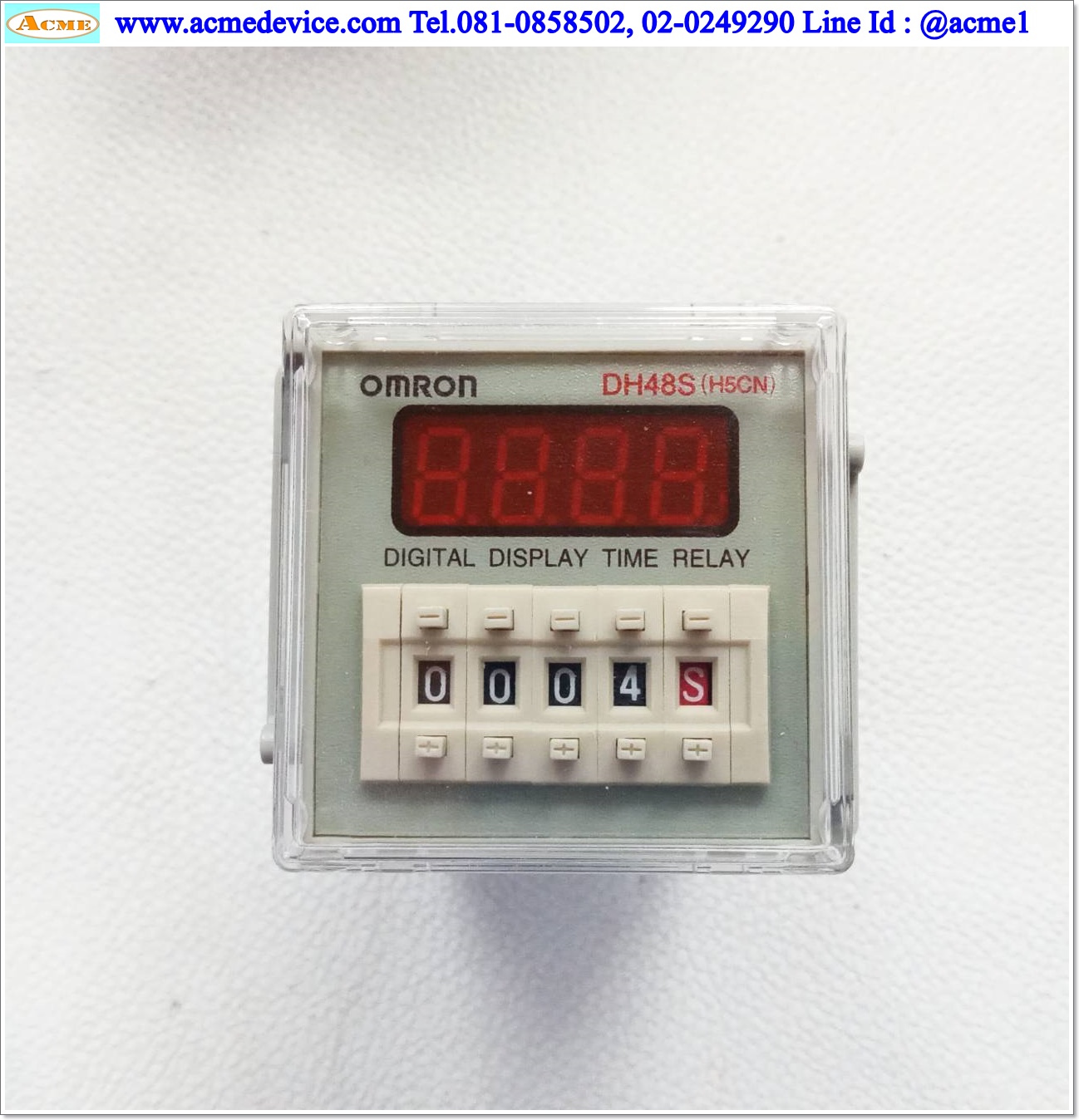 Timer Omron รุ่น DH48S-2Z + Socket, 0.01S - 9999H, AC/DC 24V