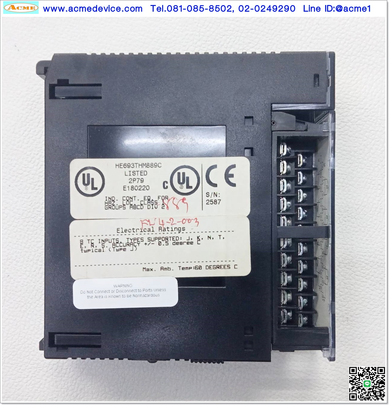 PLC GE FANUC รุ่น HE693THM889C, Thermocouple Input