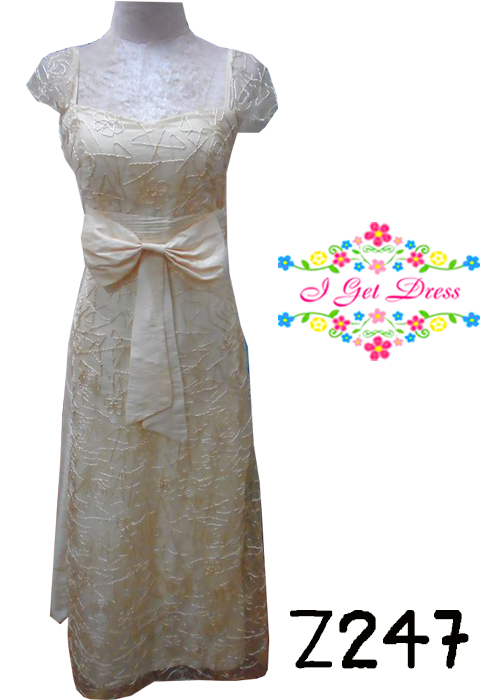 ราตรียาวสีครีม(ฟรีไซส์)